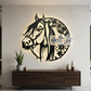 2D Modern Art Floral Horse