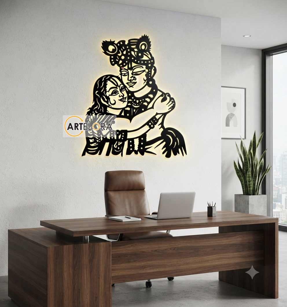 2D Modern Art Shrinathji & Vallabhacharya Laser Cutting