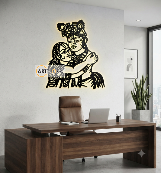 2D Modern Art Shrinathji & Vallabhacharya Laser Cutting