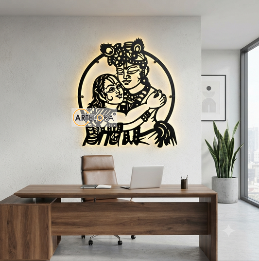 2D Modern Art Shrinathji & Vallabhacharya Laser Cutting