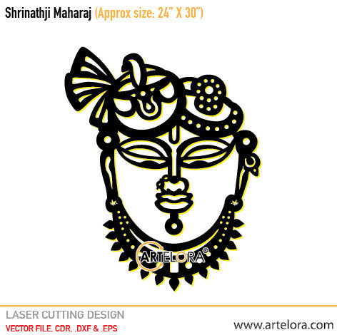 2D Modern Art Shrinathji Maharaj
