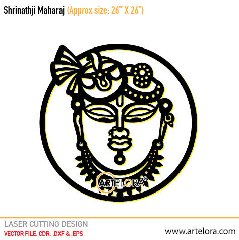 2D Modern Art Shrinathji Maharaj