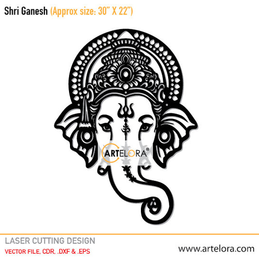 2D Modern Art Shri Ganesh