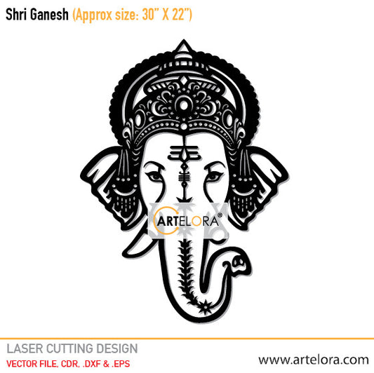 2D Modern Art Shri Ganesh