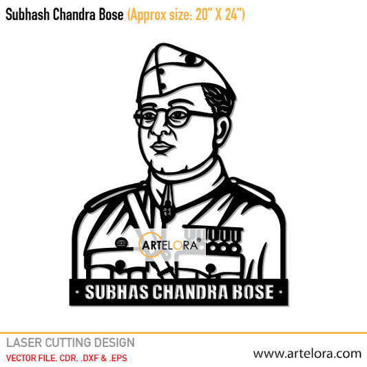 2D Modern Art Subhash Chandra Bose