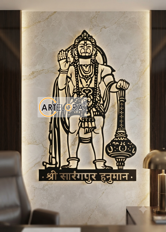 2D Modern Art Sarangpur Hanuman Ji