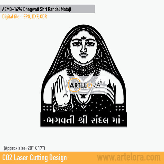 2D Modern Art Bhagwati Shri Randal Mataji