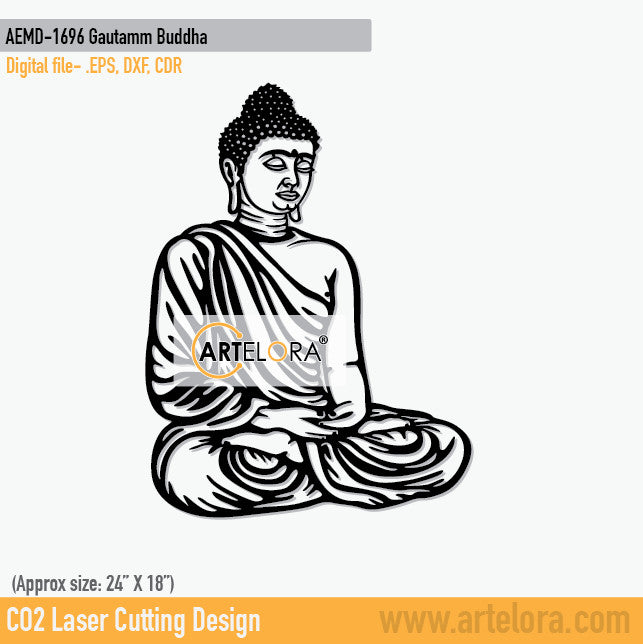 2D Modern Art Gautamm Buddha