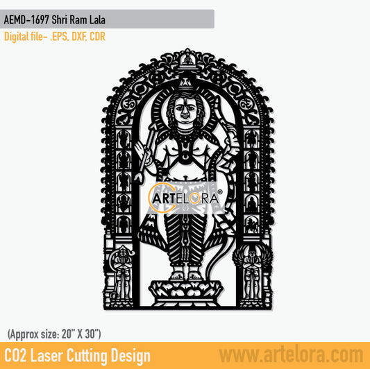 2D Modern Art Shri Ram Lala