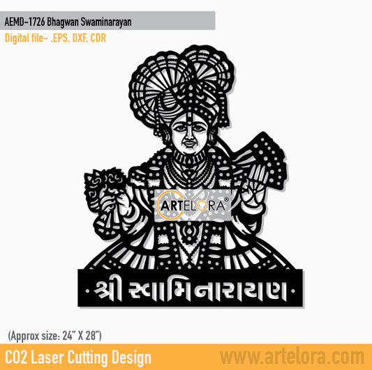 2D Modern Art Bhagwan Swaminarayan