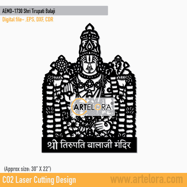 2D Modern Art Shri Tirupati Balaji