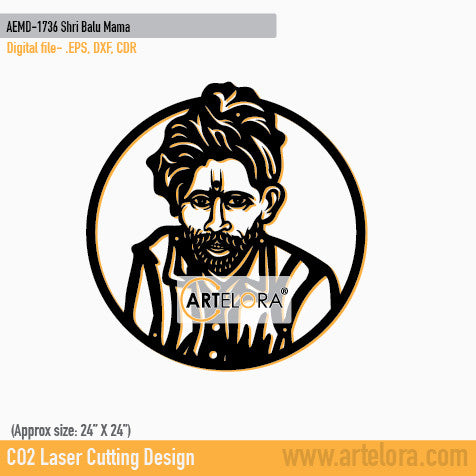 2D Modern Art Shri Balu Mama