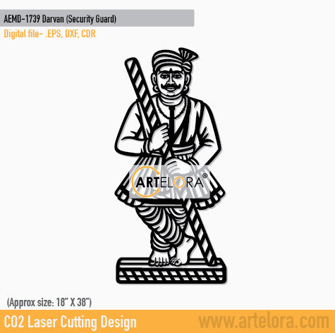 2D Modern Art Darvan (Security Guard) – ArtElora
