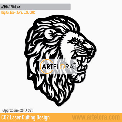 2D Modern Art Lion