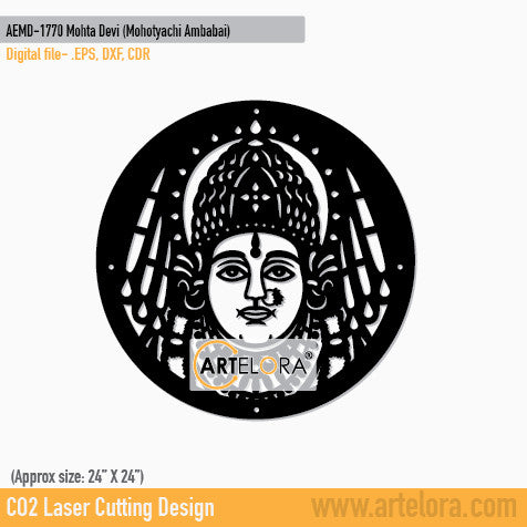 Mootha Devi 2D Modern Art Mohta Devi (Mohotyachi Ambabai) – ArtElora