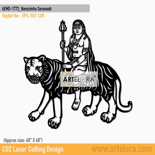 2D Modern Art Narasimha Saraswati