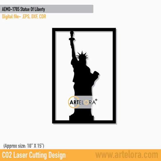 2D Modern Art Statue Of Liberty