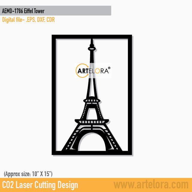 2D Modern Art Eiffel Tower