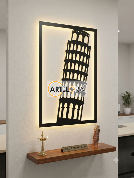2D Modern Art Tower of Pisa