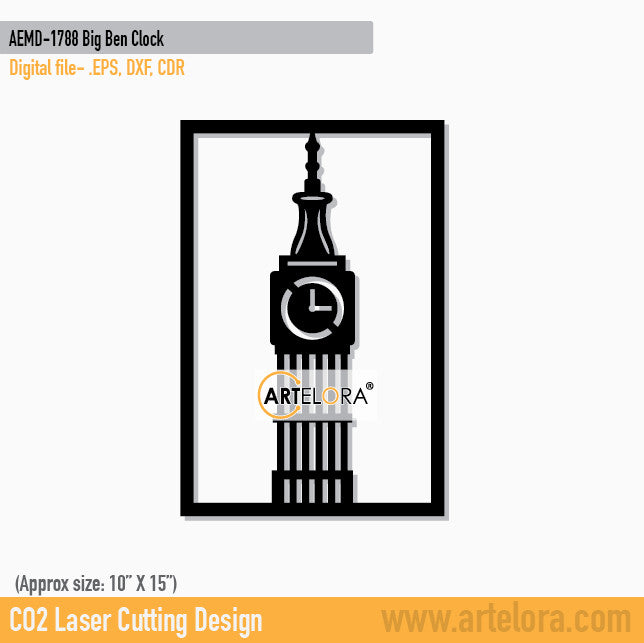 2D Modern Art Big Ben Clock