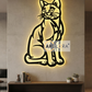 2D Modern Art Cat Metal Art