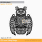 2D Modern Art Owl Metal Art