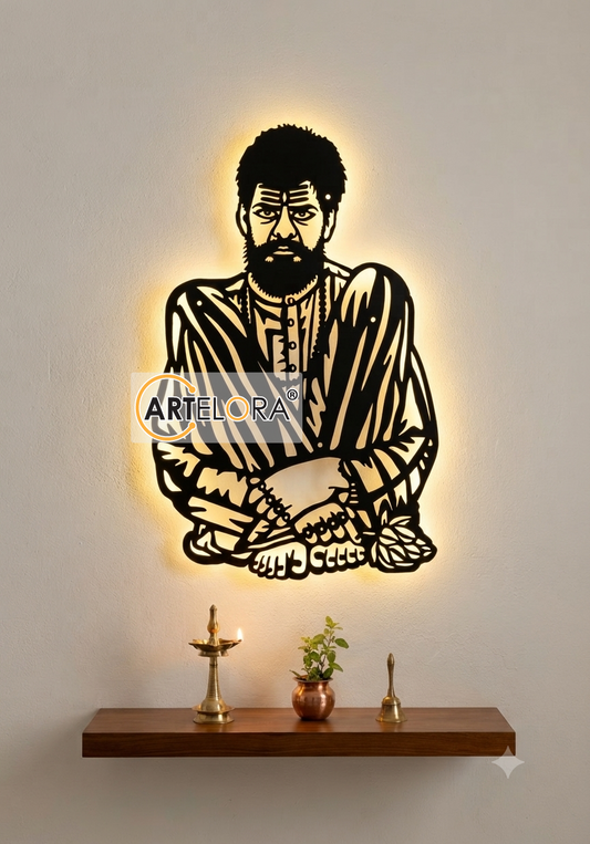 2D Modern Art Shree Sadguru Shankar Maharaj Metal Art Design