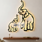 2D Modern Art Elephant Metal Art Design
