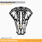 2D Modern Art Elephant Metal Art Design