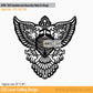 2D Modern Art Gandaberunda Narasimha Metal Art Design