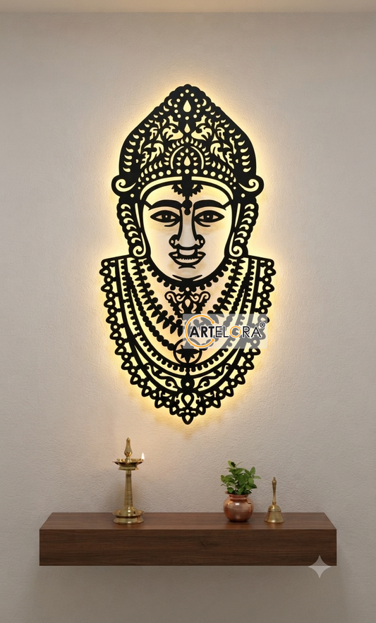 2D Modern Art Mata Mansa Devi Metal Art Design