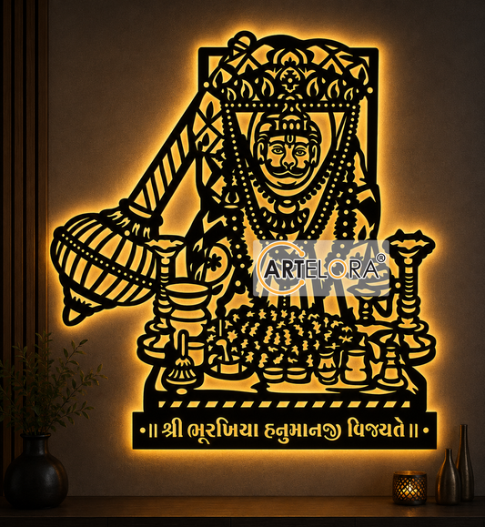 2D Modern Art Shri Bhurakhiya Hanumanji