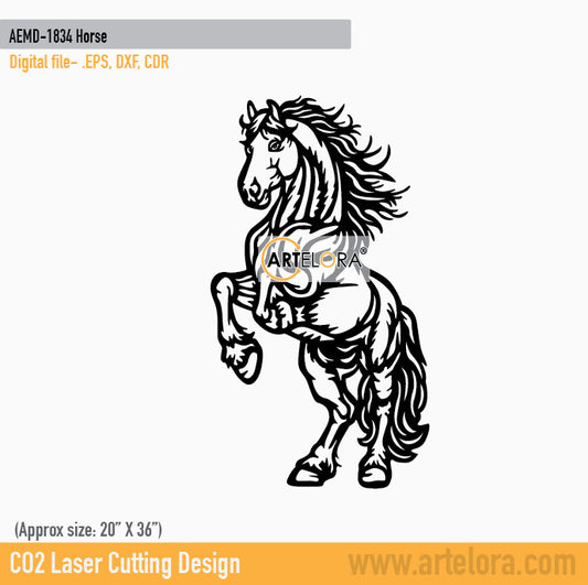 2D Modern Art Horse