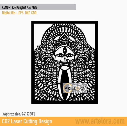2D Modern Art Kalighat Kali Mata
