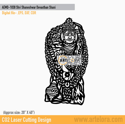2D Modern Art Shri Shaneshwar Devasthan Shani