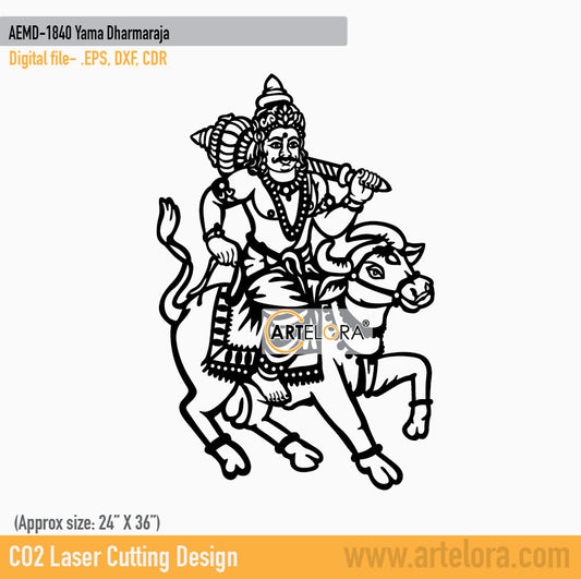 2D Modern Art Yama Dharmaraja