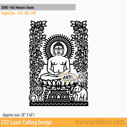 2D Modern Art Mahavir Swami
