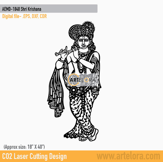 2D Modern Art Shri Krishana