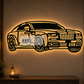 2D Modern Art Rolls Royce Car