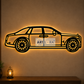 2D Modern Art Rolls Royce Car
