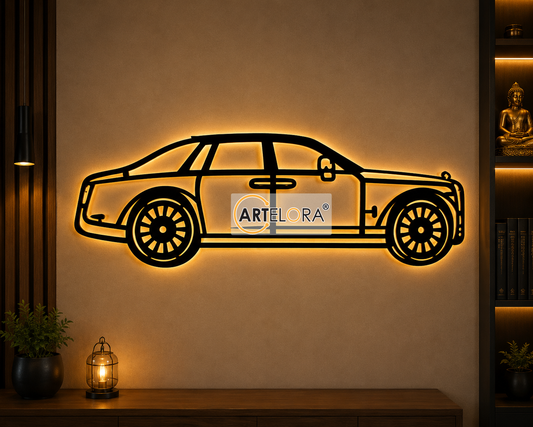 2D Modern Art Rolls Royce Car