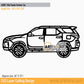 2D Modern Art Toyota Fortuner Car