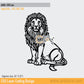 2D Modern Art Lion