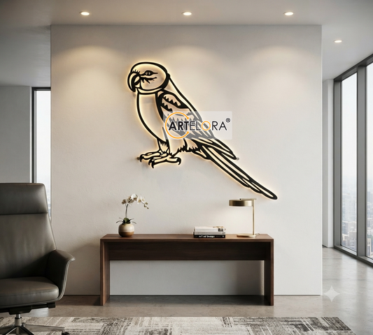 2D Modern Art Parrot