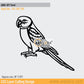 2D Modern Art Parrot