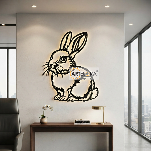 2D Modern Art Rabbit