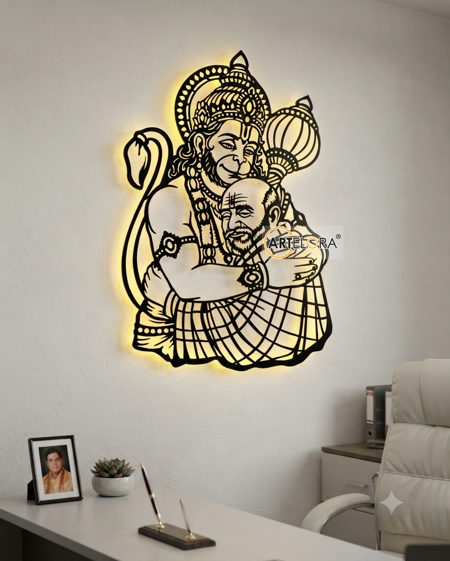 2D Modern Art Hanumanji And Neem Karoli Baba