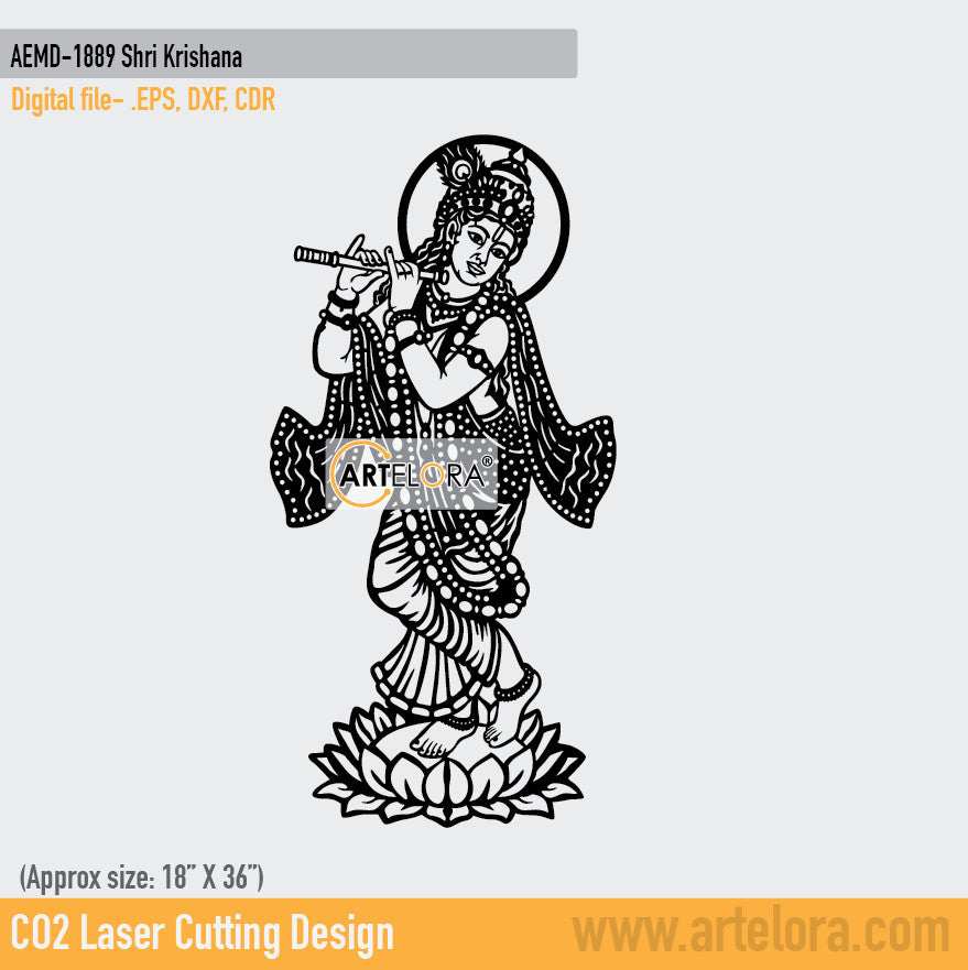 2D Modern Art Shri Krishana