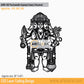 2D Modern Art Panchamukhi Anjaneya Swamy (Hanuman)
