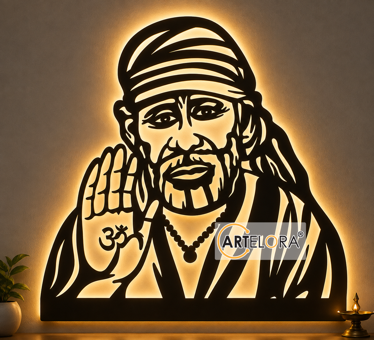 2D Modern Art Sai Baba